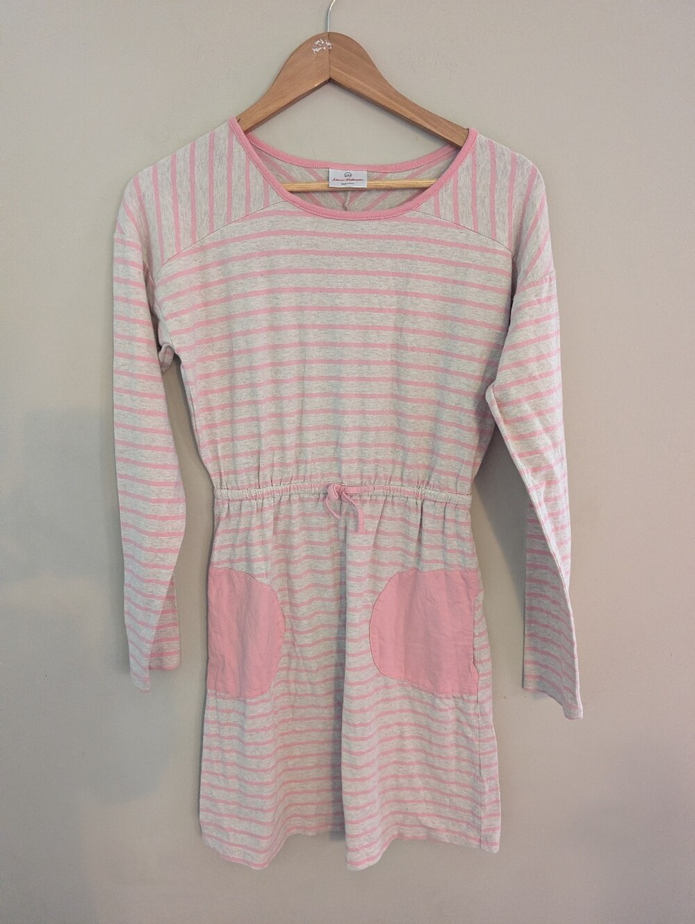 Hanna Andersson Pink Stripe Girls Dress Size 160
